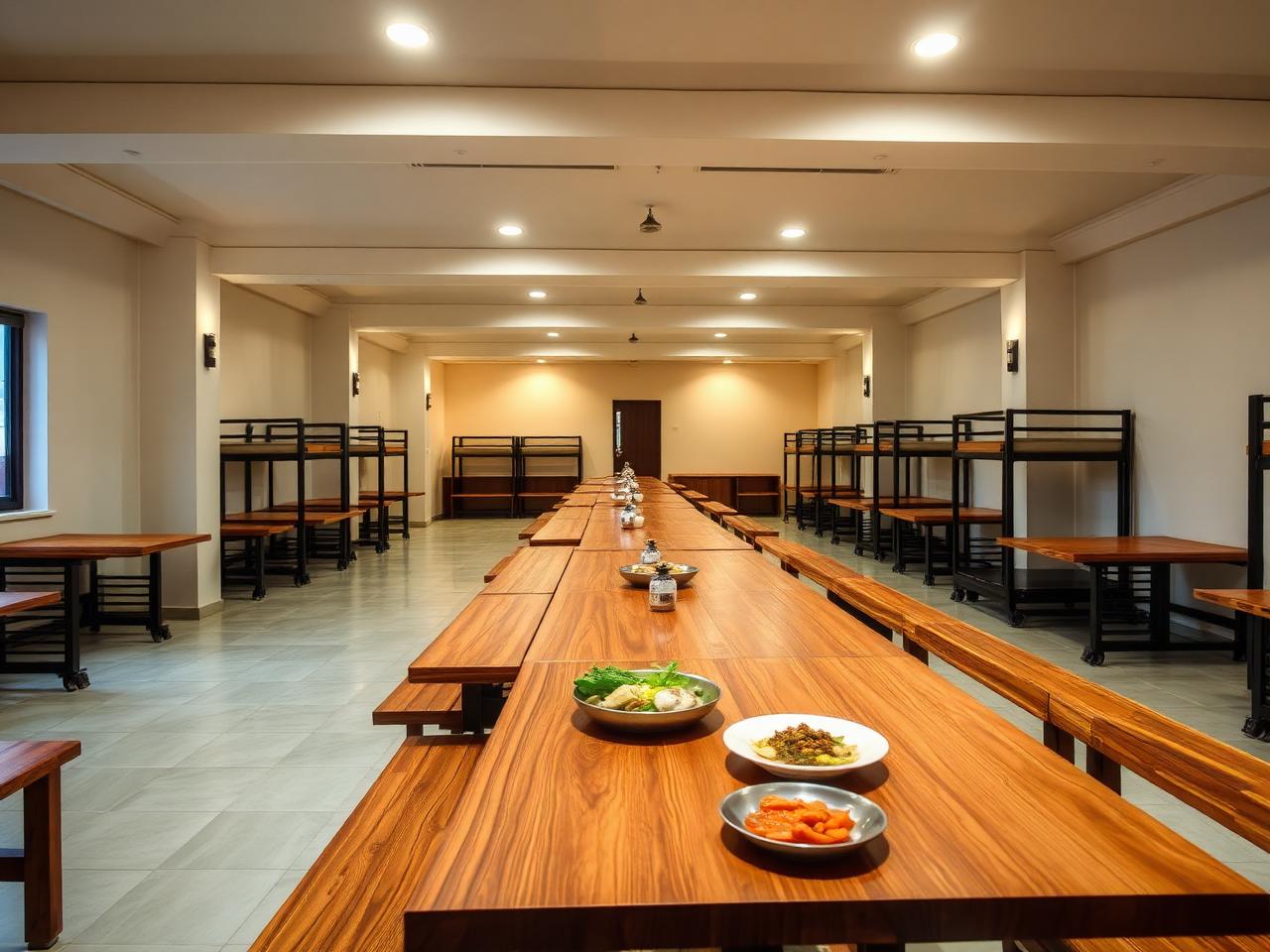Dining hall serving fresh meals